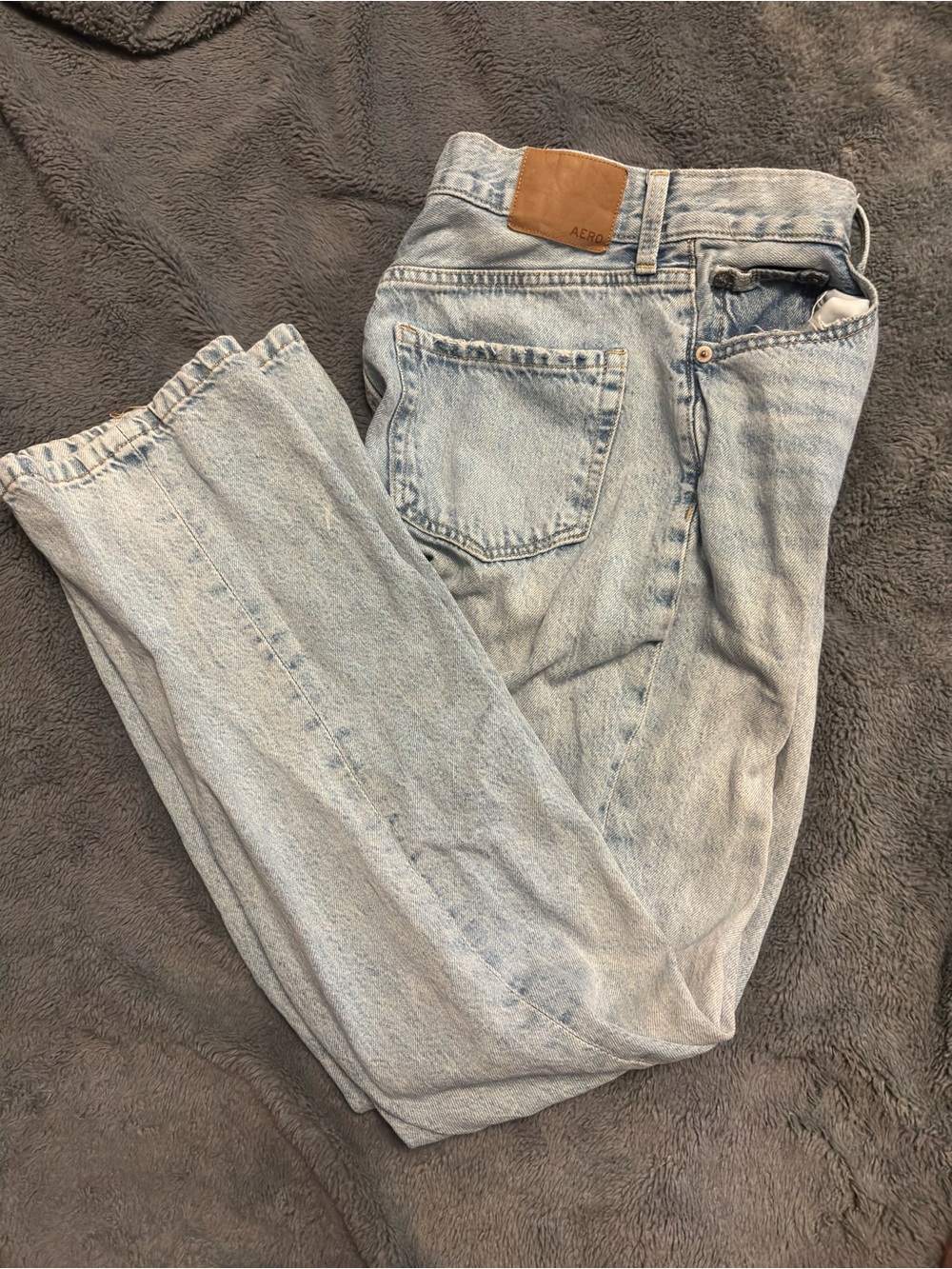 Aeropostale Light Wash Straight Leg Jeans